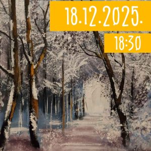 zimsko jutro, slikanje uz vino